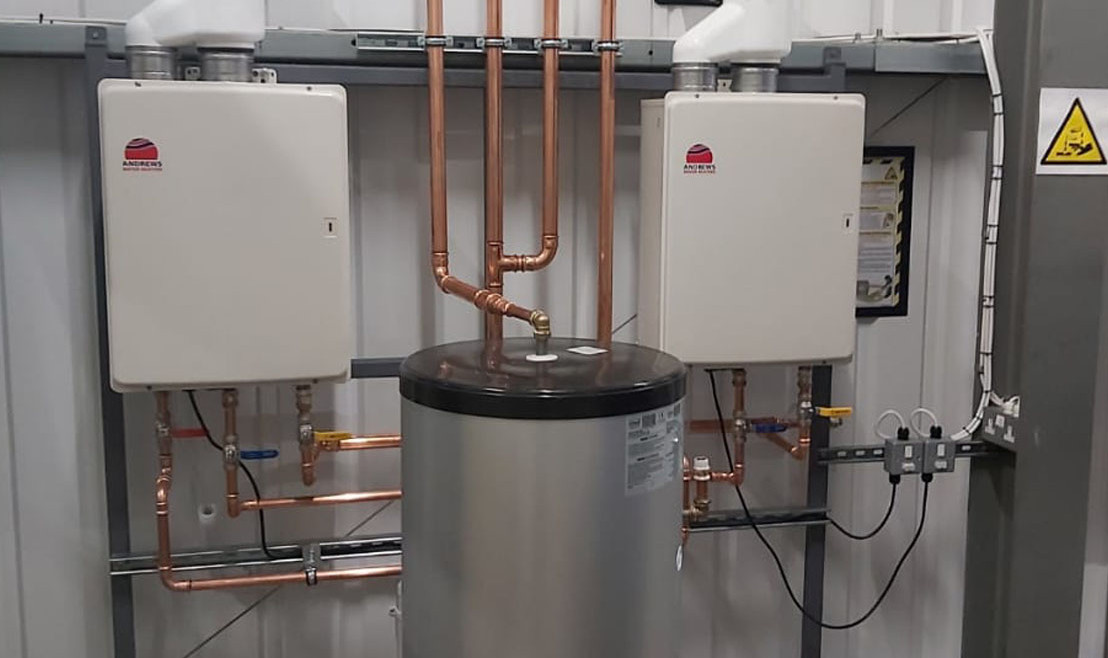 Industrial hot water system
