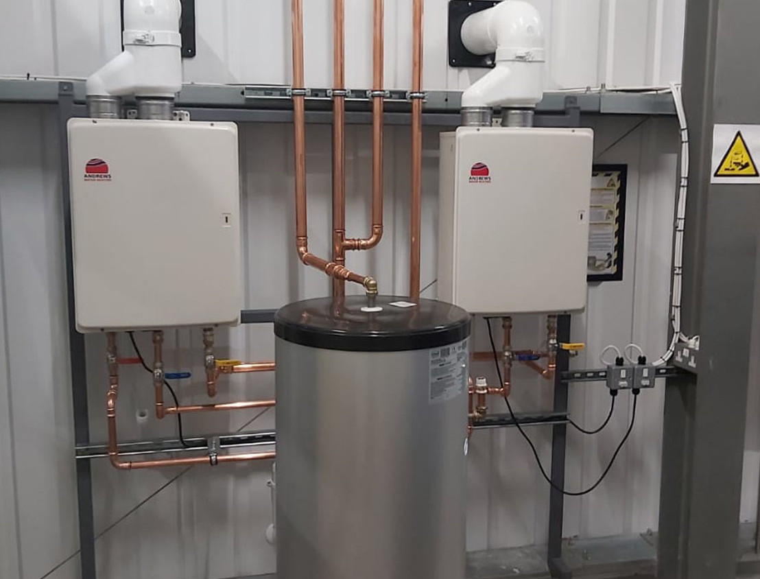 Industrial hot water system