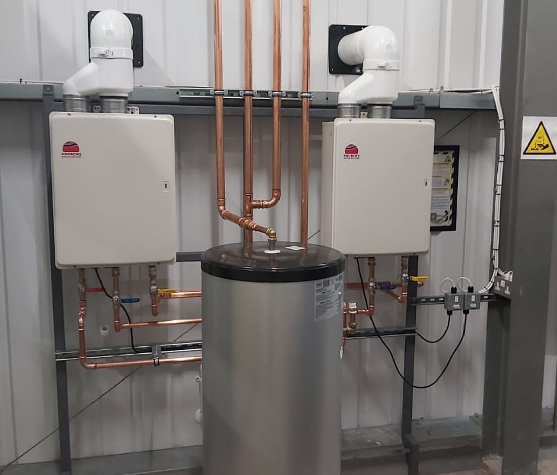 Industrial hot water system